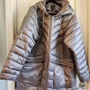 Lane Bryant Silver Puffer Coat NWT Size 26/28